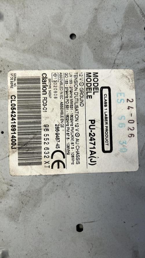 Autoradio d'origine CITROEN C2 PHASE 1 Essence image 2