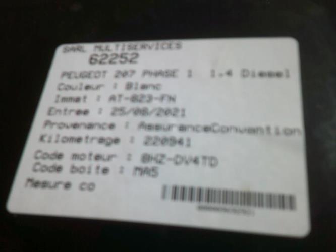 Com (Bloc Contacteur Tournant+Commodo Essuie Glace+Commodo Phare) PEUGEOT 207 PHASE 1 Diesel image 8