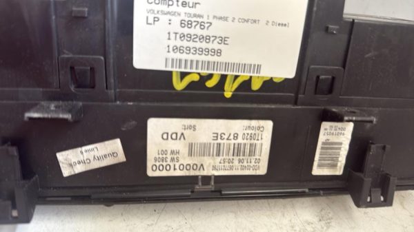 Compteur VOLKSWAGEN TOURAN 1 PHASE 2 Diesel image 5