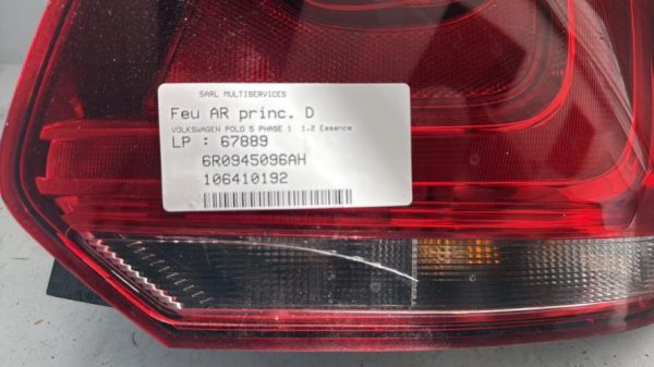 Feu arriere principal droit (feux) VOLKSWAGEN POLO 5 PHASE 1 Essence - Image 4