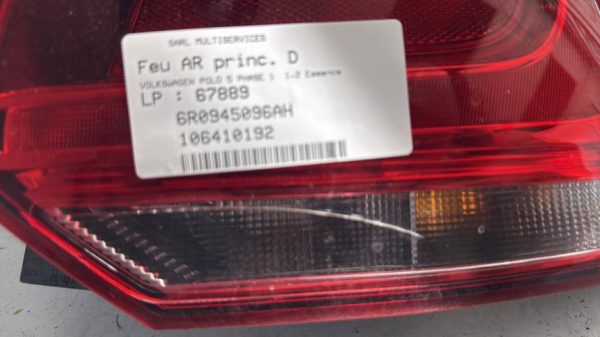 Feu arriere principal droit (feux) VOLKSWAGEN POLO 5 PHASE 1 Essence - Image 5