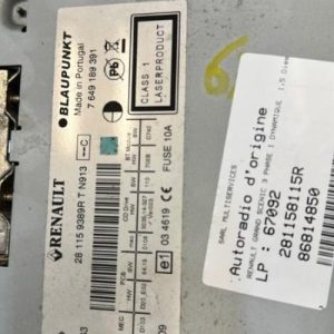Autoradio d'origine RENAULT GRAND SCENIC 3 PHASE 1 Diesel - Image 1