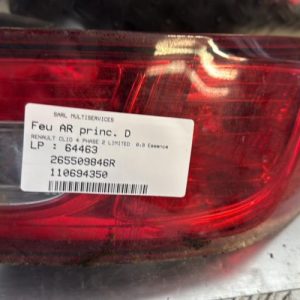 Feu arriere principal droit (feux) RENAULT CLIO 4 PHASE 2 Essence - Image 2