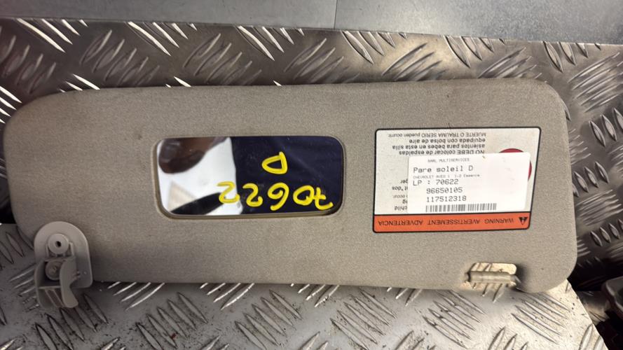 Pare soleil droit CHEVROLET AVEO 1 Essence - Image 1