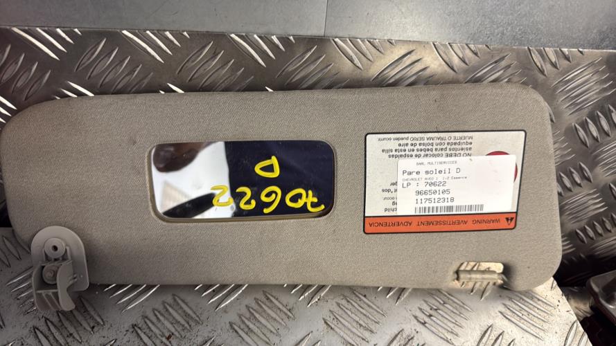Pare soleil droit CHEVROLET AVEO 1 Essence - Image 3