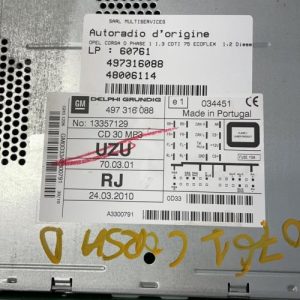 Autoradio d'origine OPEL CORSA D PHASE 1 Diesel - Image 1