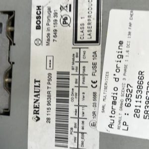 Autoradio d'origine RENAULT GRAND SCENIC 3 PHASE 1 Diesel - Image 1