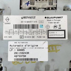 Autoradio d'origine RENAULT SCENIC 3 PHASE 1 Diesel - Image 1
