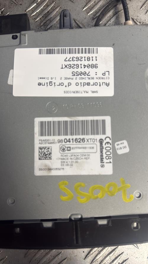 Autoradio d'origine CITROEN BERLINGO 2 PHASE 2 Diesel - Image 2