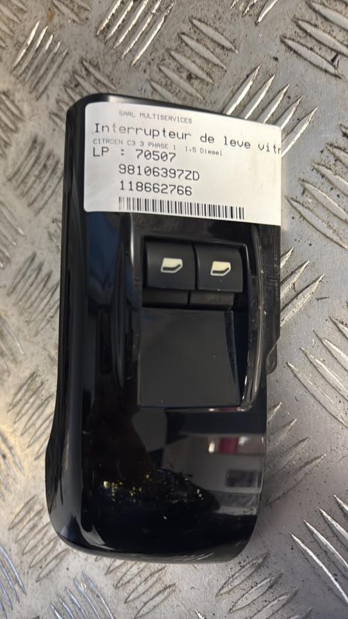 Interrupteur de leve vitre avant gauche CITROEN C3 3 PHASE 1 Diesel - Image 2