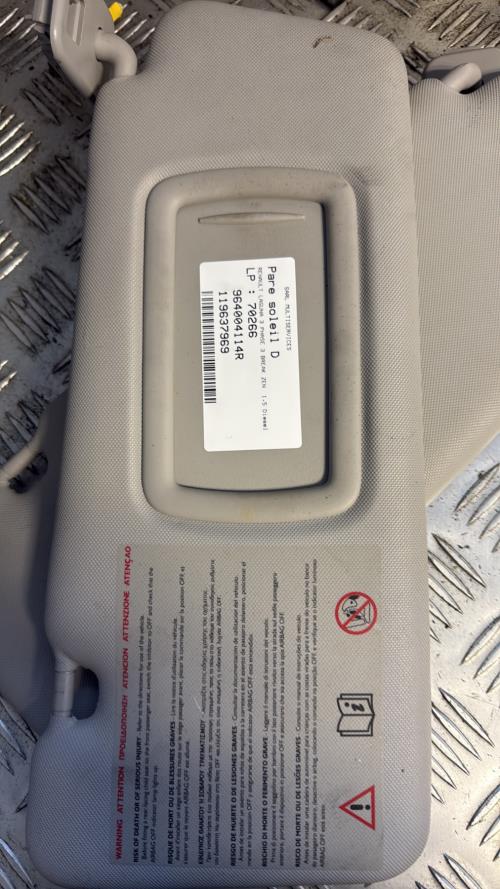 Pare soleil droit RENAULT LAGUNA 3 PHASE 3 BREAK Diesel - Image 1