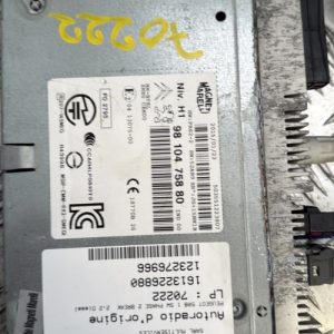Autoradio d'origine PEUGEOT 508 1 SW PHASE 2 BREAK Diesel - Image 1